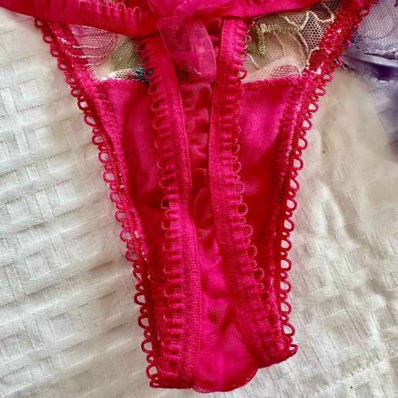 Victoria’s Secret For Love and Lemons Luella Thong Panty Pink - Picture 10 of 13